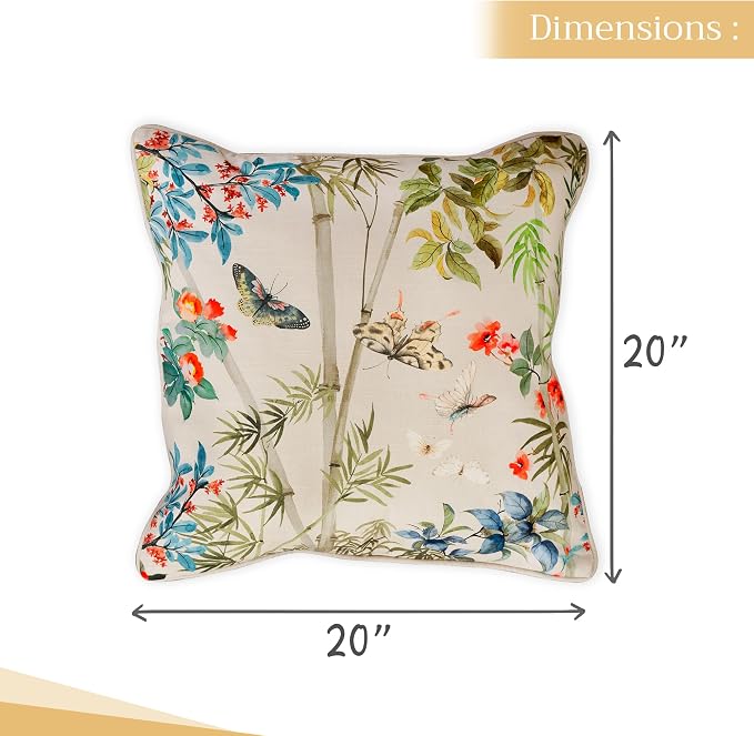 Maison d' Hermine Throw Pillow Covers 100% Cotton (20" x 20" - Pack of 1)