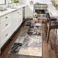 Yamaziot 2x6 Washable Modern Abstract Runner Rug Non-Slip for Hallways | Stain Resistant Kitchen Rug with Rubber Backing, Low Pile, Ultra Soft Carpet Runner for Bedroom, Laundry, Entryway