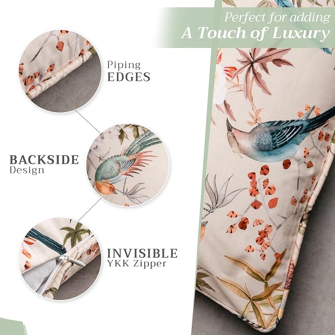 Maison d' Hermine Throw Pillow Covers 100% Cotton (20" x 20" - Pack of 1)