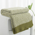 Carriediosa Heather Throw Blanket 60x80, 400GSM Ultra Soft Microfiber | Olive Green, Fuzzy Fluffy Cozy Plush Knit Knitted Throws, Lightweight Cute Preppy Fall Blankets for Couch, Bed