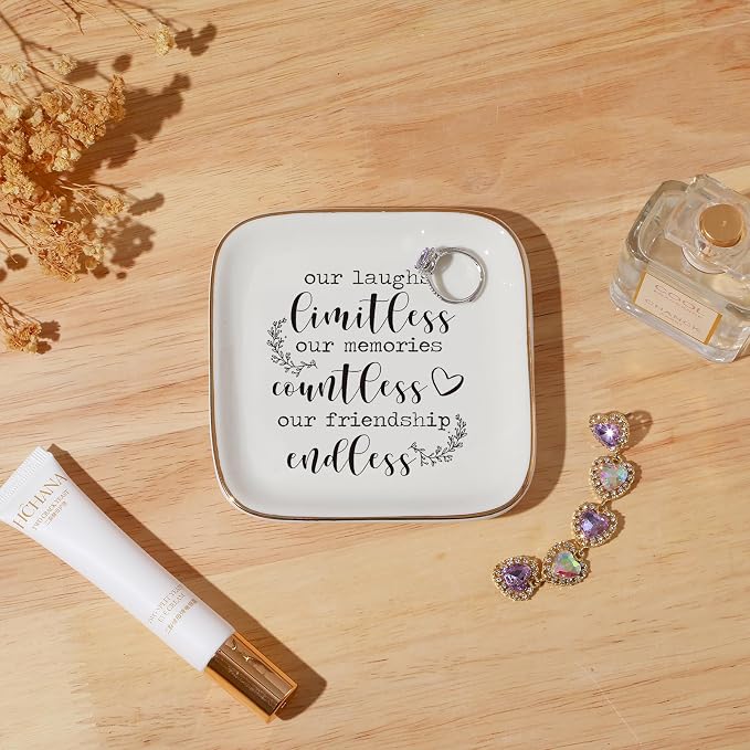 Best Friend Birthday Gifts For Women Friendship Ring Dish Bff Trinket Tray