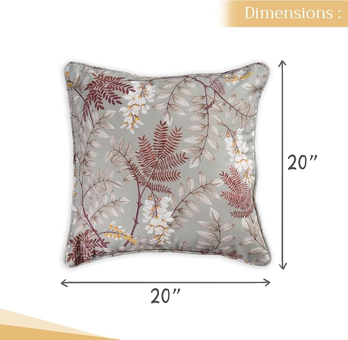 Maison d' Hermine Throw Pillow Covers 100% Cotton (20" x 20" - Pack of 1)