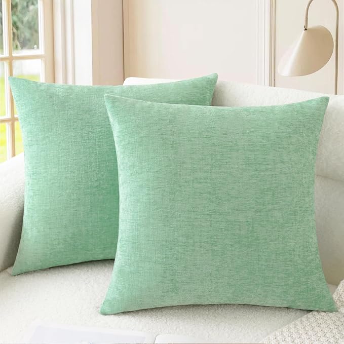 CaliTime Decorative Couch Throw Pillow Covers 16 X 16 Inches Grey Green