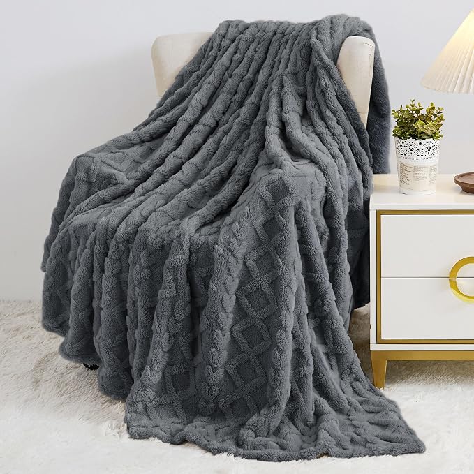 Aganear Blanket King Size - Lightweight Portable Fuzzy Cozy Soft for Couch, Sofa, Bed, Office - Breathable, Skin-Friendly for All Season Accessories (108"x90", Gray)