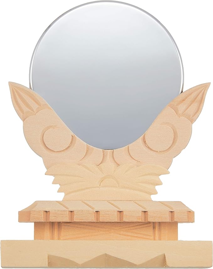 Kamidana no Sato Shinto Tool Shrine Mirror 2.5 Size 12.5 (Height) - 10 (Width) - 7.5 φ (Mirror Part) cm