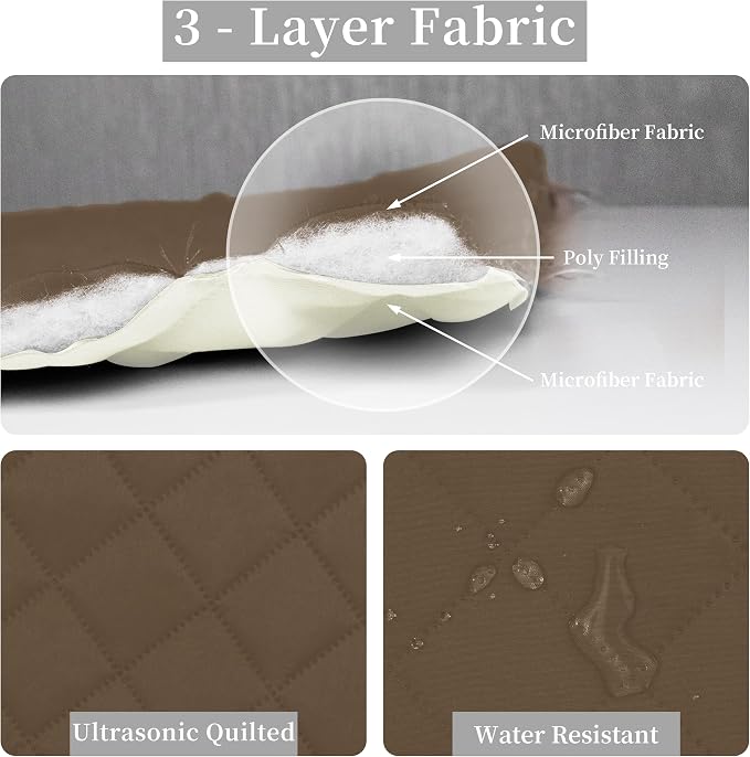 Easy-Going Reversible Quilt Set King, Bedspread with 2 Shams, Camel/Ivory | Machine Washable Lightweight Bed Comforter, 1 Quilt + 2 Pillow Shams, All Season Bed Coverlets for Bedroom