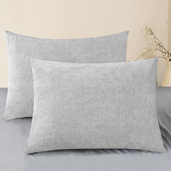 CaliTime Decorative Throw Pillow Covers 26 X 20 Inches Moonbeam Gray