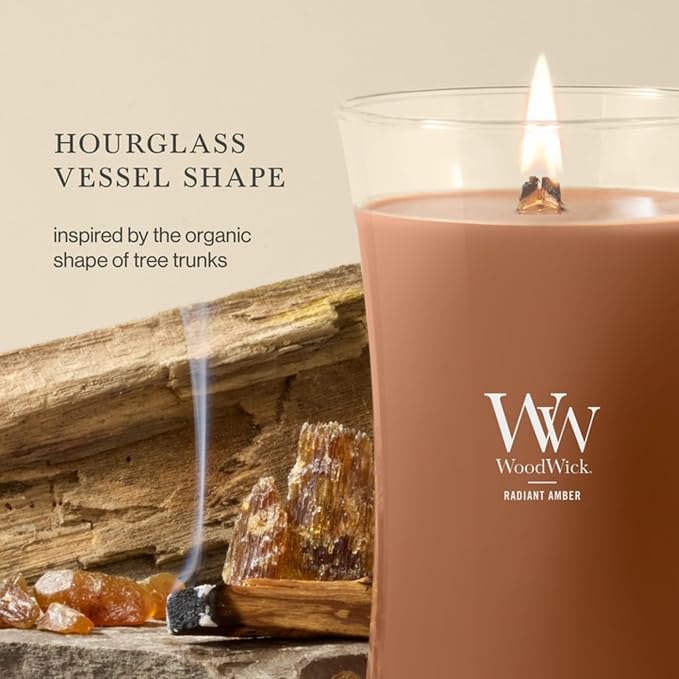 WoodWick Radiant Amber Large Hourglass Scented Candle