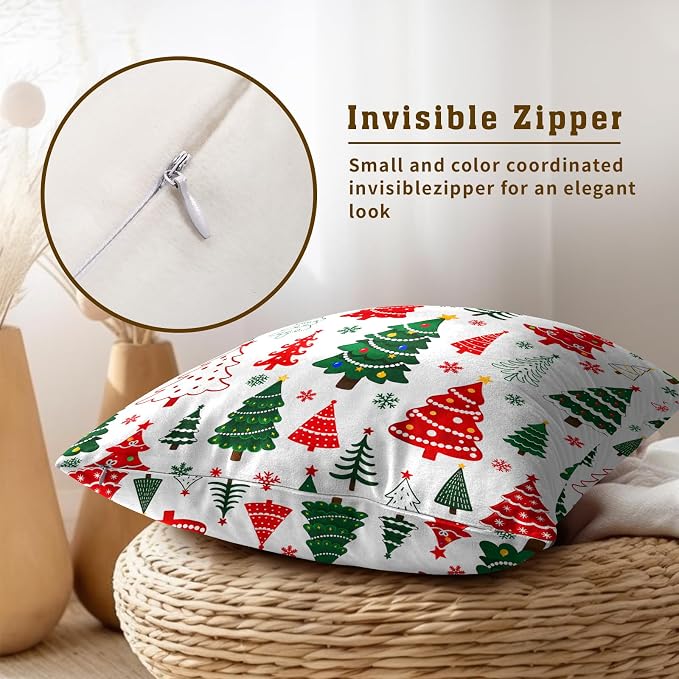 Giwawa Christmas Trees Double Sided Pillow Covers Set of 2