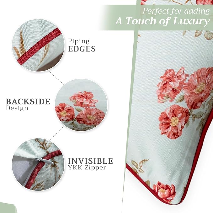 Maison d' Hermine Throw Pillow Covers 100% Cotton (18" x 18" - Pack of 1)