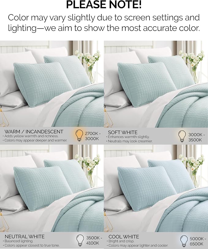 Southshore Fine Living, Inc. Oversized King Quilt Bedding Set, Microfiber Bedspread Blue, Pet Hair Resistant Bedding California King Size Quilt Coverlet Bedspread Set with 2 Shams, Sky Blue Quilts