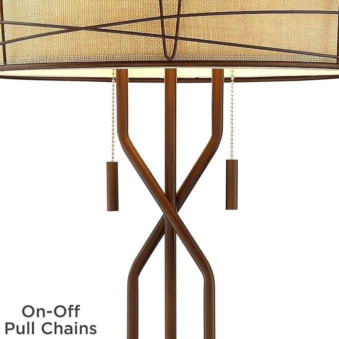 Marlowe 28 3/4" Tall Table Lamp Bronze Brown Modern Rustic Pull