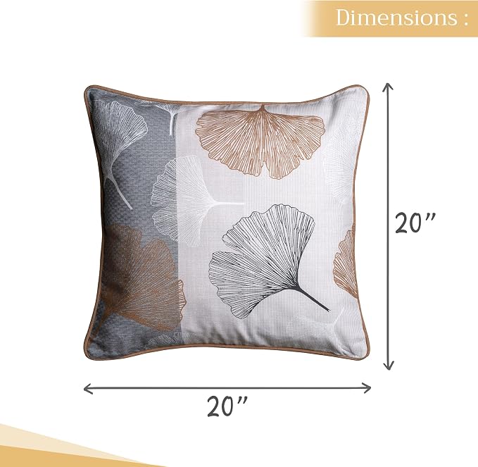 Maison d' Hermine Throw Pillow Covers 100% Cotton (20" x 20" - Pack of 1)