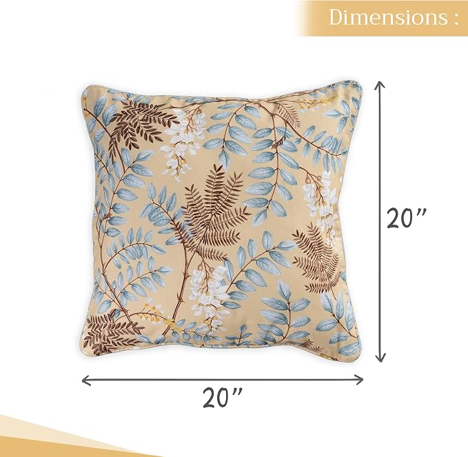 Maison d' Hermine Throw Pillow Covers 100% Cotton (20" x 20" - Pack of 1)