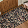 Ciicool 2x4 Small Rug for Entryway Runner Kitchen Floral Washable Area Rugs | Low Pile Soft Boho Non Slip Carpet for Entrance Hallway Laundry Bedroom Carpets