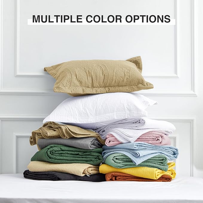 Love's cabin Twin Quilt Set Camel Bedspreads - Soft Bed Fall Lightweight Bedspread Comforter - Modern Style Coin Pattern Coverlet for All Season - 2 Pieces (1 Quilt, 1 Pillow Sham)