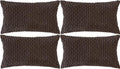 Set of 4 Dark Brown Decorative Throw Pillow Covers 12x20 Inch Corduroy Pillow Covers for Bed Couch Sofa Living Room Soft Cushion Cases