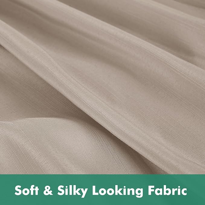 Wrap Around King Size Bed Skirt Split Corner 17" Drop-Elastic Dust Ruffle | Light Camel Adjustable Pleated Bedskirt-Easy Fit Wrinkle Resistant Washable Bed Skirting-Master Guest Bedroom Couples Hotels