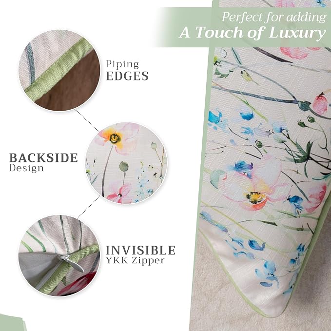 Maison d' Hermine Throw Pillow Covers 100% Cotton (12" x 20" - Pack of 1)