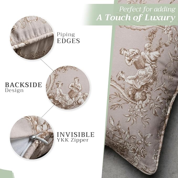 Maison d' Hermine Throw Pillow Covers 100% Cotton (20" x 20" - Pack of 1)