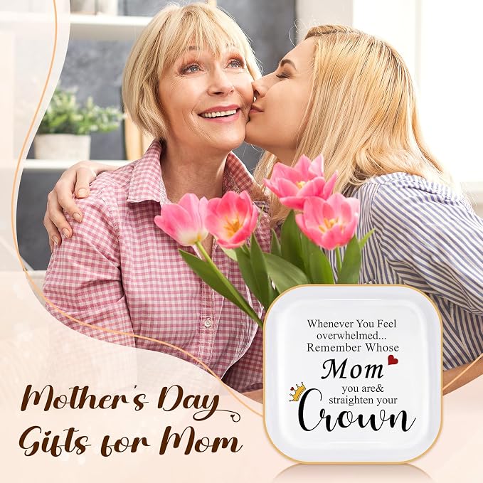 PUDDING CABIN Mom Gifts from Daughter - Ring Dish for Mom Mother's Day Birthday Christmas