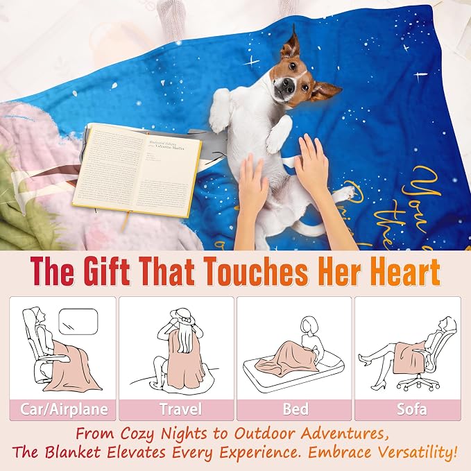 TURMTF Inspirational Star Blanket, “You are the Brightest Star in Your Own Sky” Motivational Throw, Cozy Comfort Gift for Self-Appreciation & Encouragement on Birthday Christmas 55×70inches