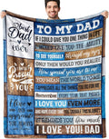Soft Throw Blanket for Bedding Sofa Dad Birthday Gift from Daughter Son Best Dad Gifts 40 x 50 Inch Blue Fleece