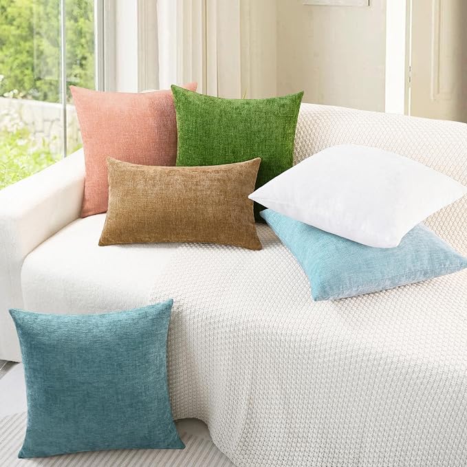 CaliTime Decorative Throw Pillow Covers 26 X 26 Inches Light Blue Grey
