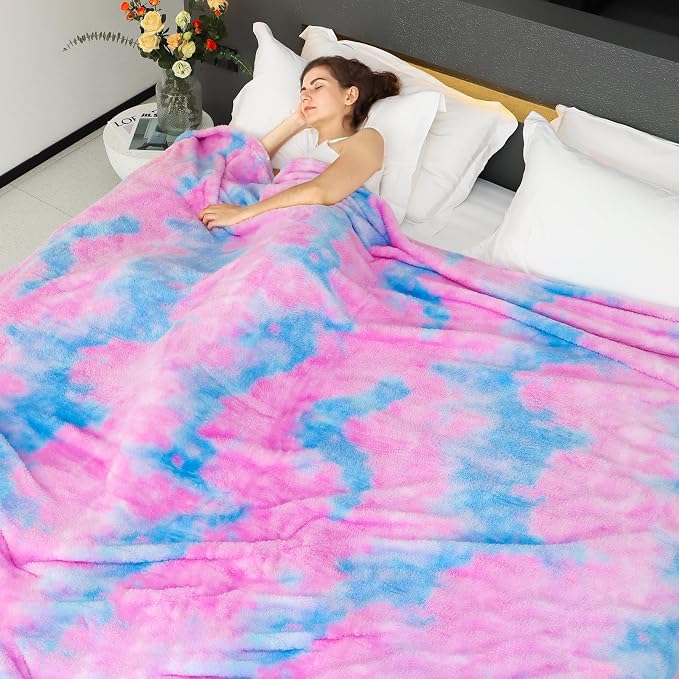 MUGD Soft Blankets Fuzzy Twin Bed Fleece Blanket Kids Warm Throw Blanket for Bed
