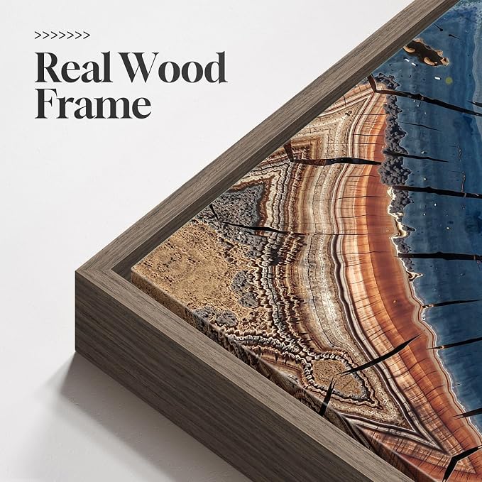 Framed Vertical Vintage Rustic Tree Ring Wall Art for Living Room, 20x40 In | Farmhouse, Nature, Rustic, Wood grain, Large, Office wall art, Foyer wall decor, Ready to hang, Wood frame, Canvas artwork