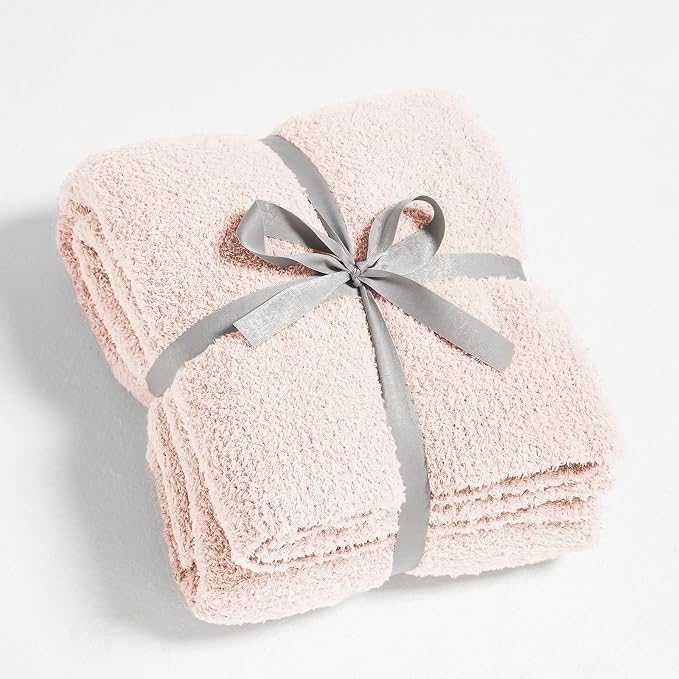 CYMULA Pink Soft Throw Blanket Twin Size Pink 60x80 inches - Lightweight Plush Fuzzy Fluffy Warm Cozy Blankets and Throws for Sofa Bed All Season Use