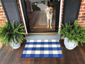 UKELER Buffalo Plaid Door Mat 2'×3'- Washable Layering Farmhouse Door Mat Outdoor Cotton Front Porch Rugs