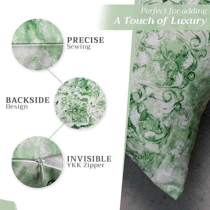 Maison d' Hermine Throw Pillow Covers 100% Cotton (18" x 18" - Pack of 1)