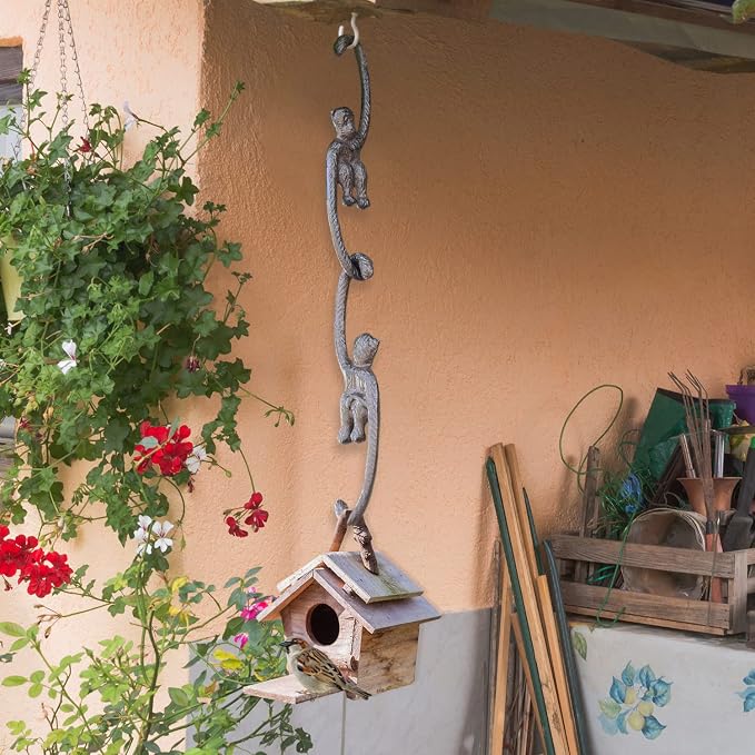 Sungmor Cast Iron Plant Hangers, 2PC 7.9 Inches Monkey Hooks