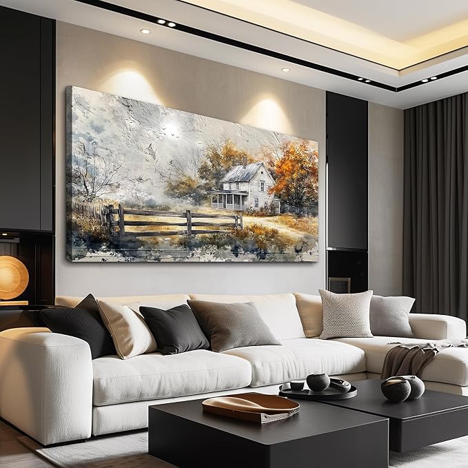KELIYUAN Large Wall Decor Canvas Painting Wall Art For Living Room Dining Room Abstract Ink Landscape Paint Picture Prints Artwork For Corridor Bedroom Office Home Decoration Ready to hang 24x48 In