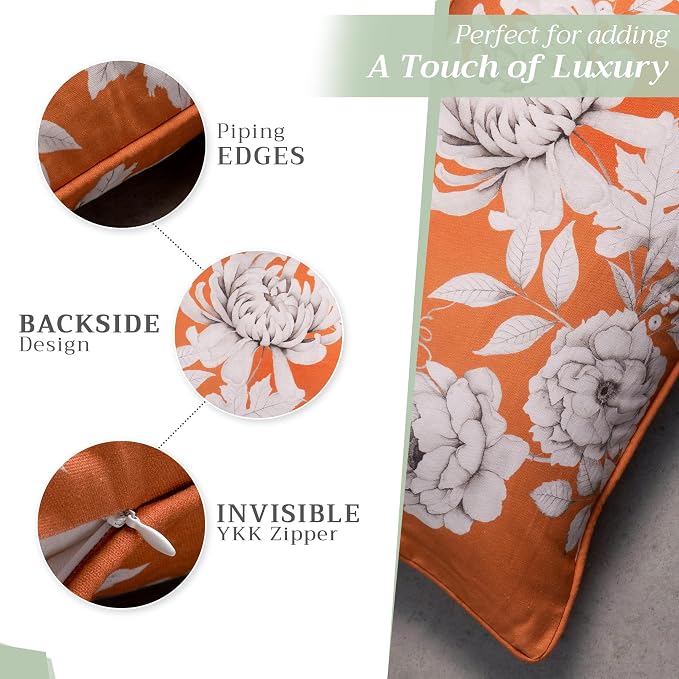 Maison d' Hermine Throw Pillow Covers 100% Cotton (20" x 20" - Pack of 1)