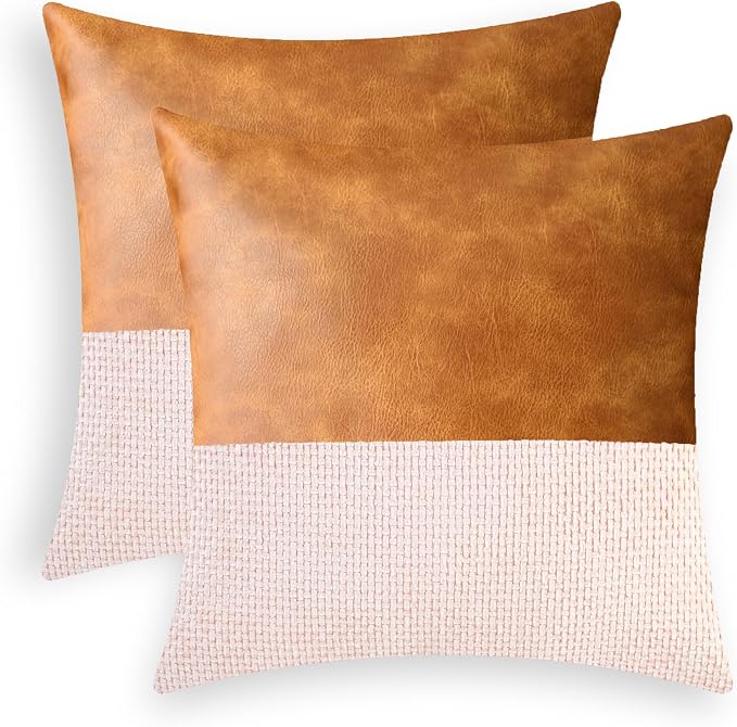 CaliTime Decorative Couch Throw Pillow Covers 18 X 18 Inches Pink