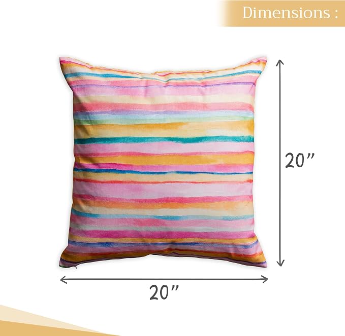 Maison d' Hermine Throw Pillow Covers 100% Cotton (20" x 20" - Pack of 1)
