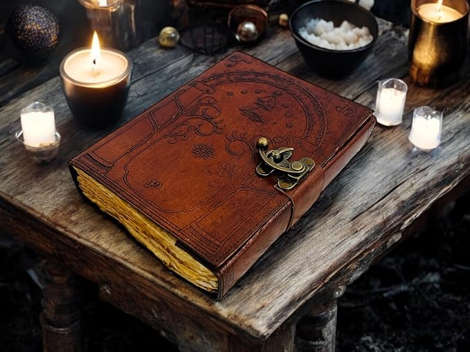 The Lord Of The Rings Book Hobbit lotr gifts Books Leather Journal lord of the rings decor Jrr tolkien books lord of the rings merch Book set Hardcover Merchandise Bookends Illustrated Edition ring gift (BROWN EMBOSSED, 7X5)