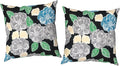 Outdoor Throw Pillow Covers 18x18 Inch, Decorative Pillow Covers for Patio Furniture, Peony Garden Modern Cushion Cases for Garden Couch Home Sofa, Pack of 2