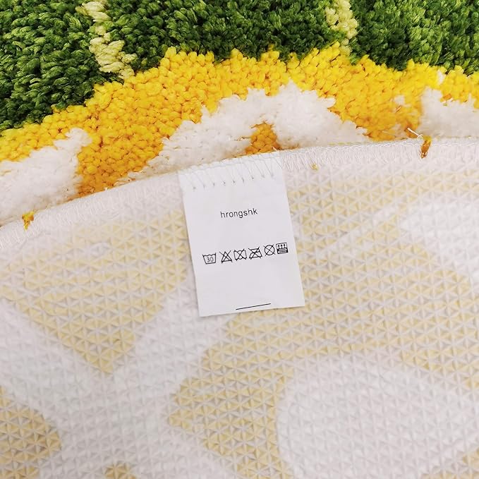 Pineapple Door Mat, Non-Slip Area Rug Cartoon Pineapple Welcome Rug for Home Decor Living Room Bedroom Bathroom Indoor Mat Washable Carpet, 32 x 20 inch