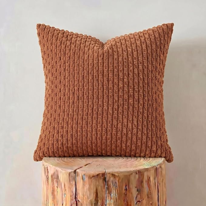 Rust Decorative Throw Pillow Covers 18x18 Inch Set of 2 Boho