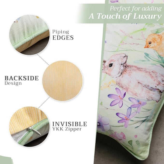 Maison d' Hermine Throw Pillow Covers 100% Cotton (18" x 18" - Pack of 1)