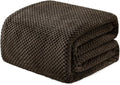 Exclusivo Mezcla Soft Waffle Fleece Bed Blanket King Size, Coffee | Lightweight Plush Blanket for Bed, Bedroom, Cozy Flannel with Waffle Texture, Stylish Home Decor, All Season, 104x90 Inches