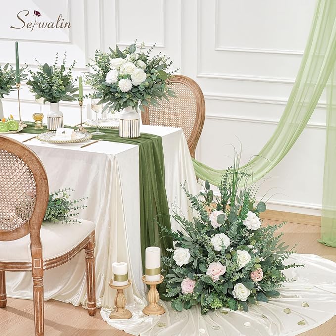 Serwalin 130PCS Mixed Eucalyptus Stems Bulk, Faux Greenery Stems | 8 Kinds Faux Eucalyptus Stems Eucalyptus Leaves & Artificial Greenery for DIY Bouquets, Centerpieces, Vase & Home Decor