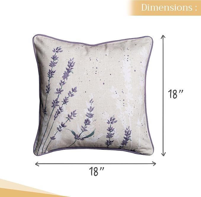 Maison d' Hermine Throw Pillow Covers 100% Cotton (18" x 18" - Pack of 1)