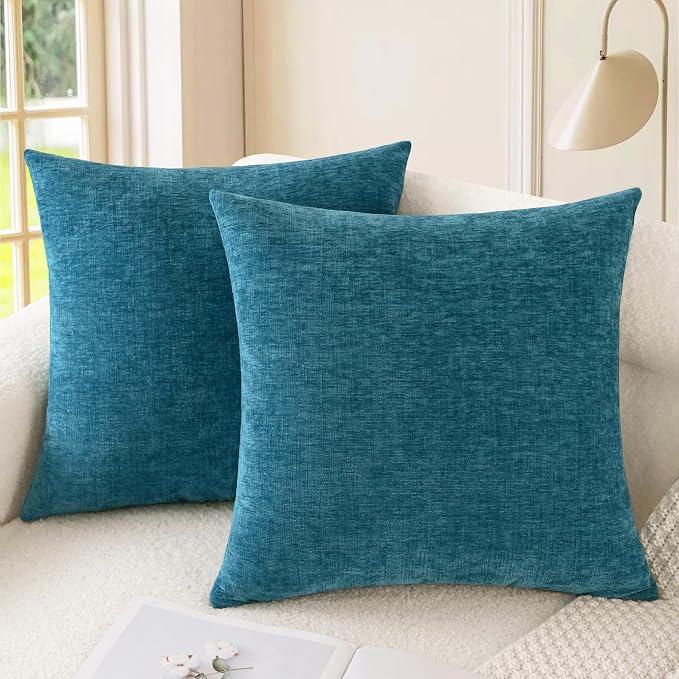 CaliTime Decorative Couch Throw Pillow Covers 26 X 26 Inches Ocean Blue