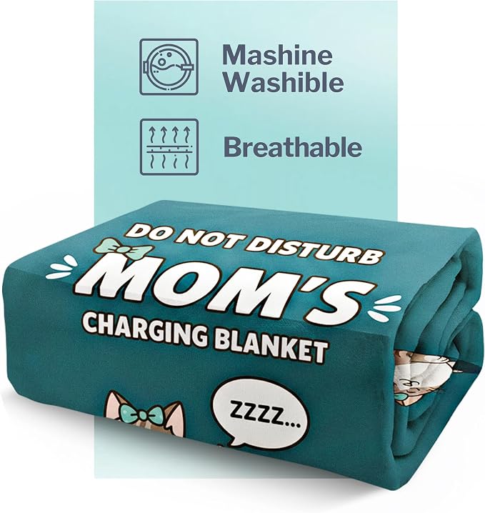 Mom Blanket in Gift Ready Packaging | Cozy Dyed Fleece Throw Blanket | 50"x60" for Couch or Bed - Unique Mom Gift for International Women's Day | Special Present from Daughter or Son