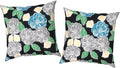 Outdoor Pillow Covers Waterproof 20x20 Inch Set of 2 Peony Garden Decorative Outside Patio Furniture Cushion Cases Decor for Porch Garden