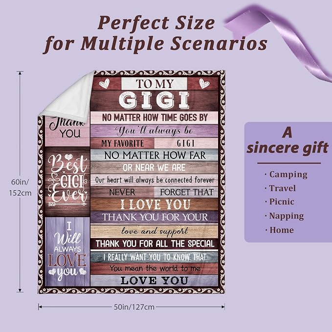 Gigi Gifts, Gigi Gifts for Grandma, Gigi Birthday Gifts, Best Gigi Ever Gift, Gigi Gift from Grandkids, Gifts for Gigi for Christmas Mothers Day Throw Blanket 50"x60"